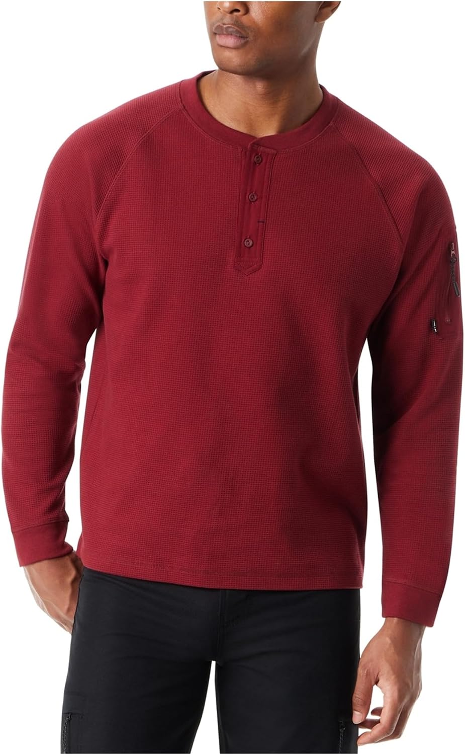 BASS Outdoor Men's Performance Thermal Long Sleeve Henley Shirt Standard