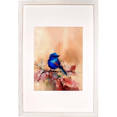 Annecy 12x18 Picture Frame (1 Pack, Distressed White) - Made of Solid Wood 12x18 Photo Frames for 8.5x11 with Mat - Wall Mount Only