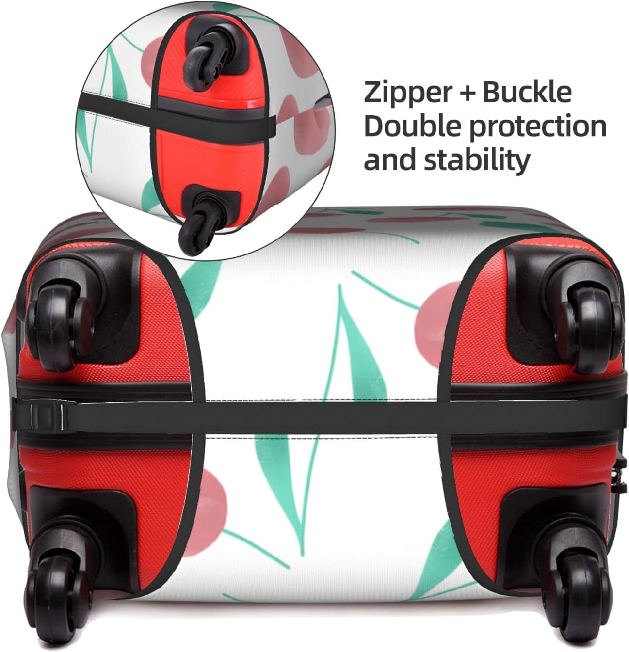 review The Pink Tulip Luggage Cover Elastic Washable Stretch Suitcase Protector Anti-Scratch Travel Suitcase Cover for Kid and Adult M (22-24 inch suitcase)