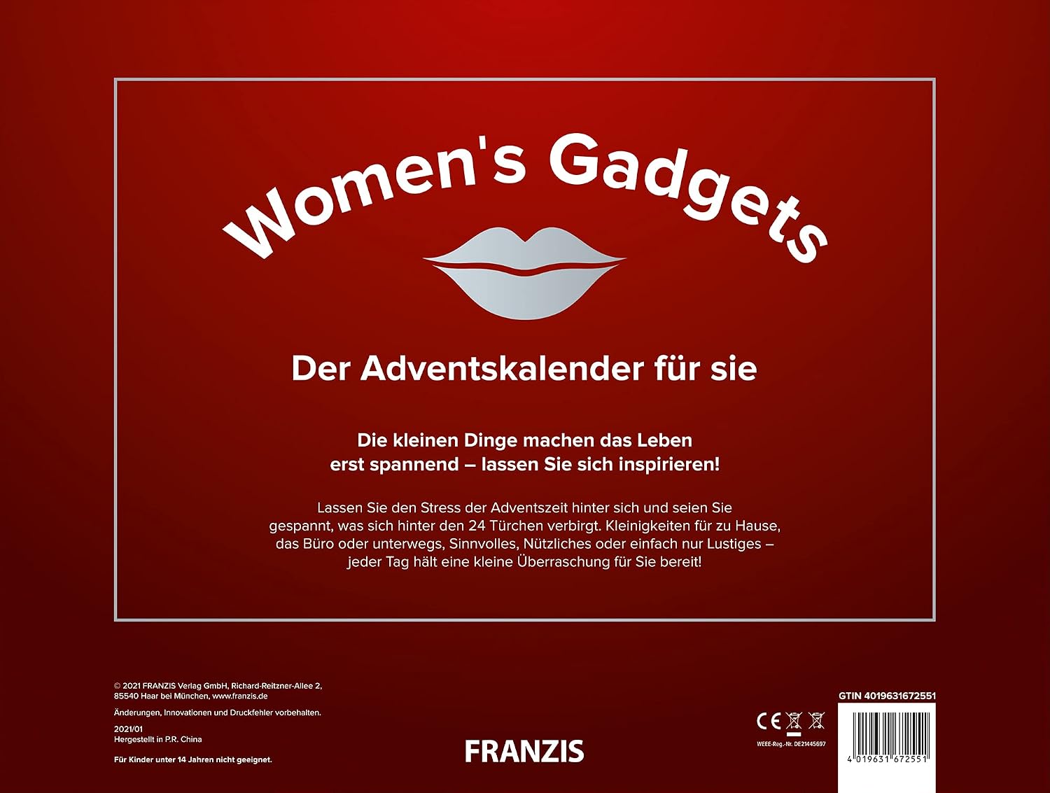 FRANZIS 67255 Women's Gadget Advent Calendar - 24 Surprises That Will Accelerate Women's Pulse