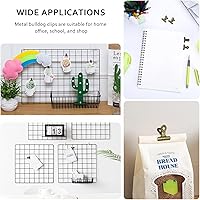 Vista 6 de 20 clips metálicos para carpeta de bulldog, abrazaderas de papel con bisagras de 1.2 pulgadas para bolsas de alimentos, fotos, manualidades de arte