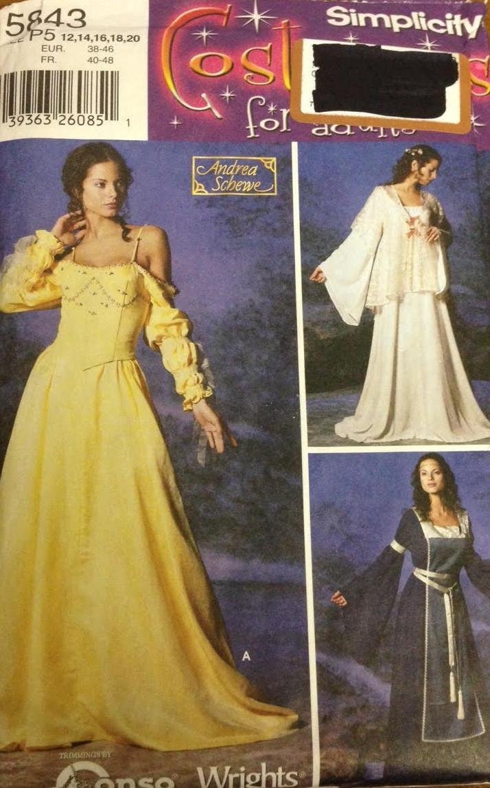 Patron de couture robe Padmé Simplicity 5843 déguisement historique femme