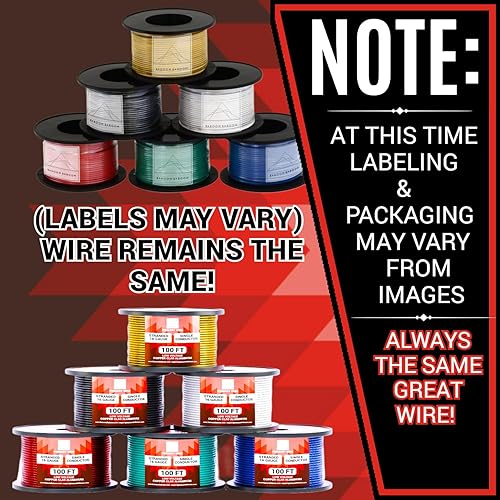 Miniatura 2 de Paquete de 6 cables de calibre 12 de 12 V 100 pies por rollo 600 pies en total de calibre 12 de aluminio revestido de cobre de bajo voltaje