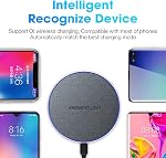 Chargeur sans fil, 20W Station de recharge rapide sans fil pour iPhone 17 Pro Max/17 Air/16/15/14/13/12/11/XS/XR/8 Plus,Air pods, pour Samsung Galaxy S25/S24/S23,Note20/10,Galaxy Buds,Pixel 10/9, Gris