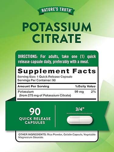 Miniatura 2 de Suplemento de citrato de potasio  275 mg  90 cápsulas  Sin OMG y sin gluten  por Nature's Truth