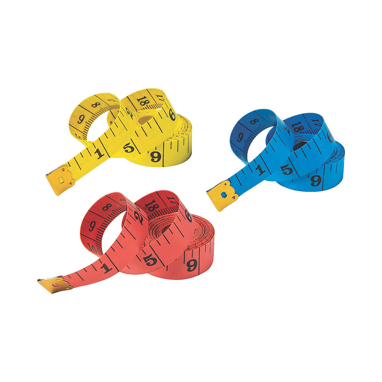 Tape Measure Set - 12 Pieces, 60 Inch Vinyl Tapes With Inches & Centimeters For Kids Learning