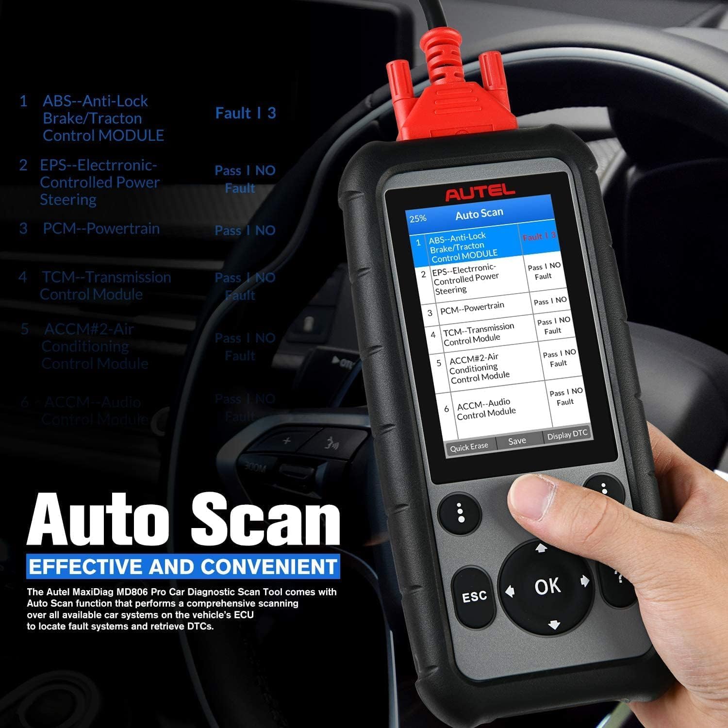 Amazon.co.jp: Autel MaxiDiag MD806 PRO OBD2スキャナー:フルシステム