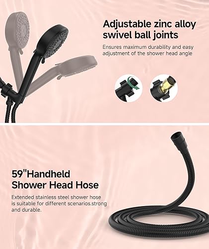 Miniatura 7 de SunCleanse Cabezal de ducha filtrado con mango portátil, cabezal de ducha desmontable de 9 configuraciones de rociado con filtros, cabezal de ducha
