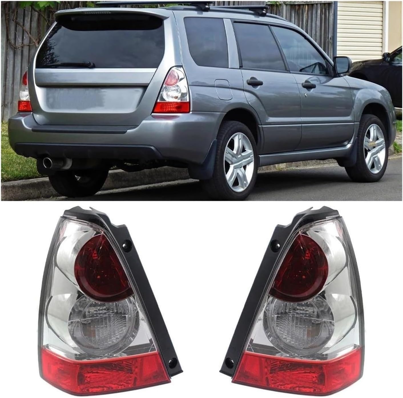 For Subaru Forester 2006-2008 84201Sa160 84201Sa170 Car Rear Tail Light Tail Brake Stop Lamp With Bulbs Dynamic Blinker