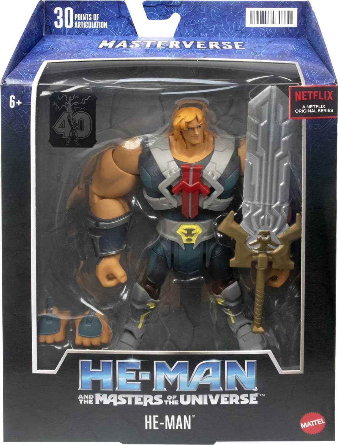Masters of the Universe Masterverse Animated He-Man Action Figure with Accessories, 7-inch MOTU Collectible Gift