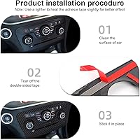 Vista 5 de CheroCar Para Cargador Control Central Aire Acondicionado Panel Cubierta Tirm Compatible con Dodge Charger 2011-2014 (Fibra de Carbono)