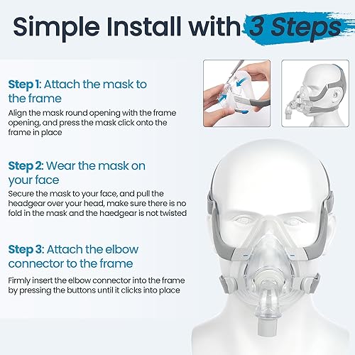 Miniatura 10 de Everness Paquete de 2 cojines de silicona de repuesto (L) para F20, sellado confiable y ajuste más suave, compatible con marco original, suministros