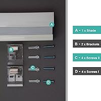 Vista 9 de MYshade Persianas celulares opacas sin cordones, con diseño de panal para ventanas de interior, persianas de oscurecimiento de habitación, para casa