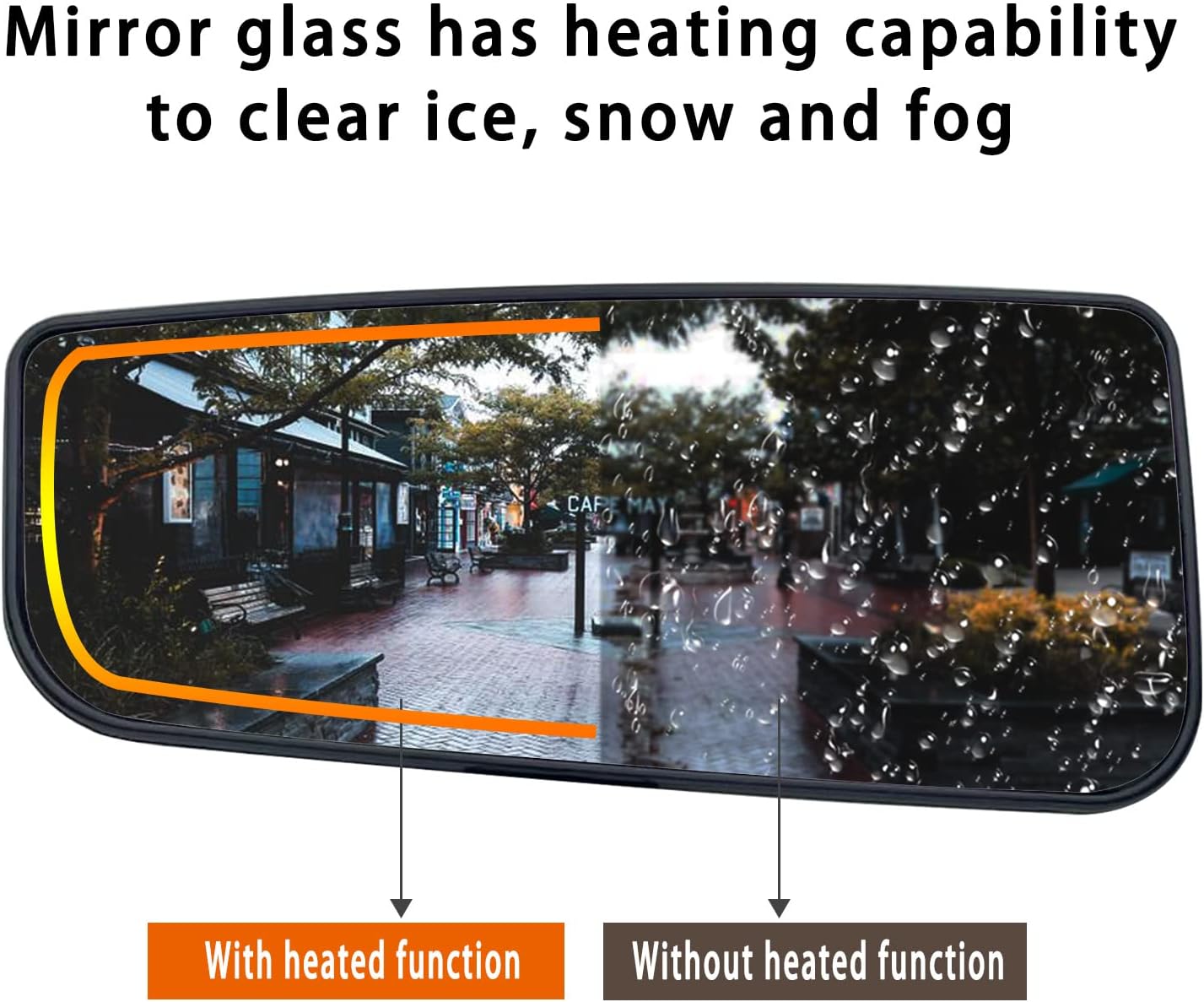 Left Driver Side Heated Lower Mirror Glass Replacement For 2015-2020 Ford F150 2017-2020 Ford F250 F350 - Towing Mirror Convex Side Mirror Glass With Rear Holder