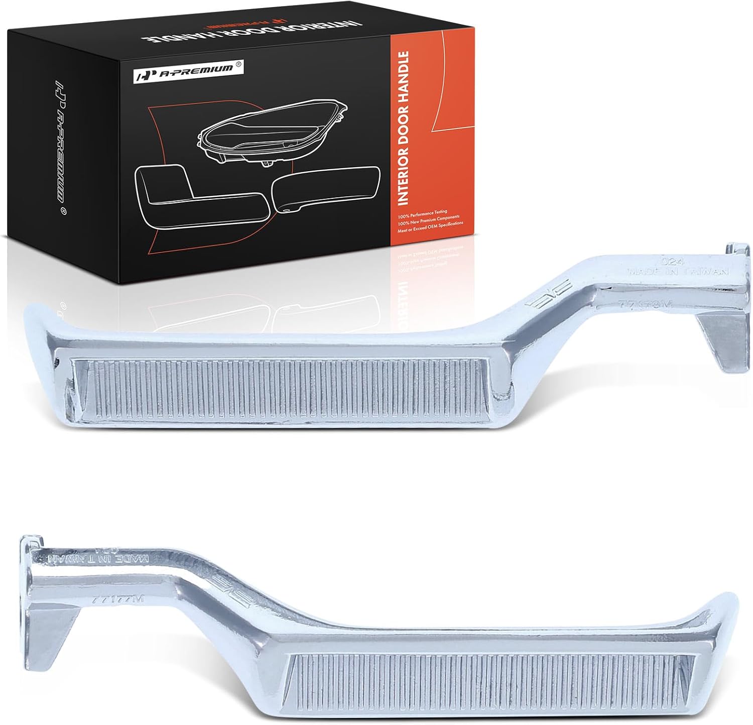 A-Premium Inside Interior Door Handles Compatible with Ford F-150, F-250, F-350, F-250 HD, F-100, F-53 Motorhome Chassis, F-59 Commercial Stripped Chassis, F-Super Duty, 2-PC Set, Front or Rear Side