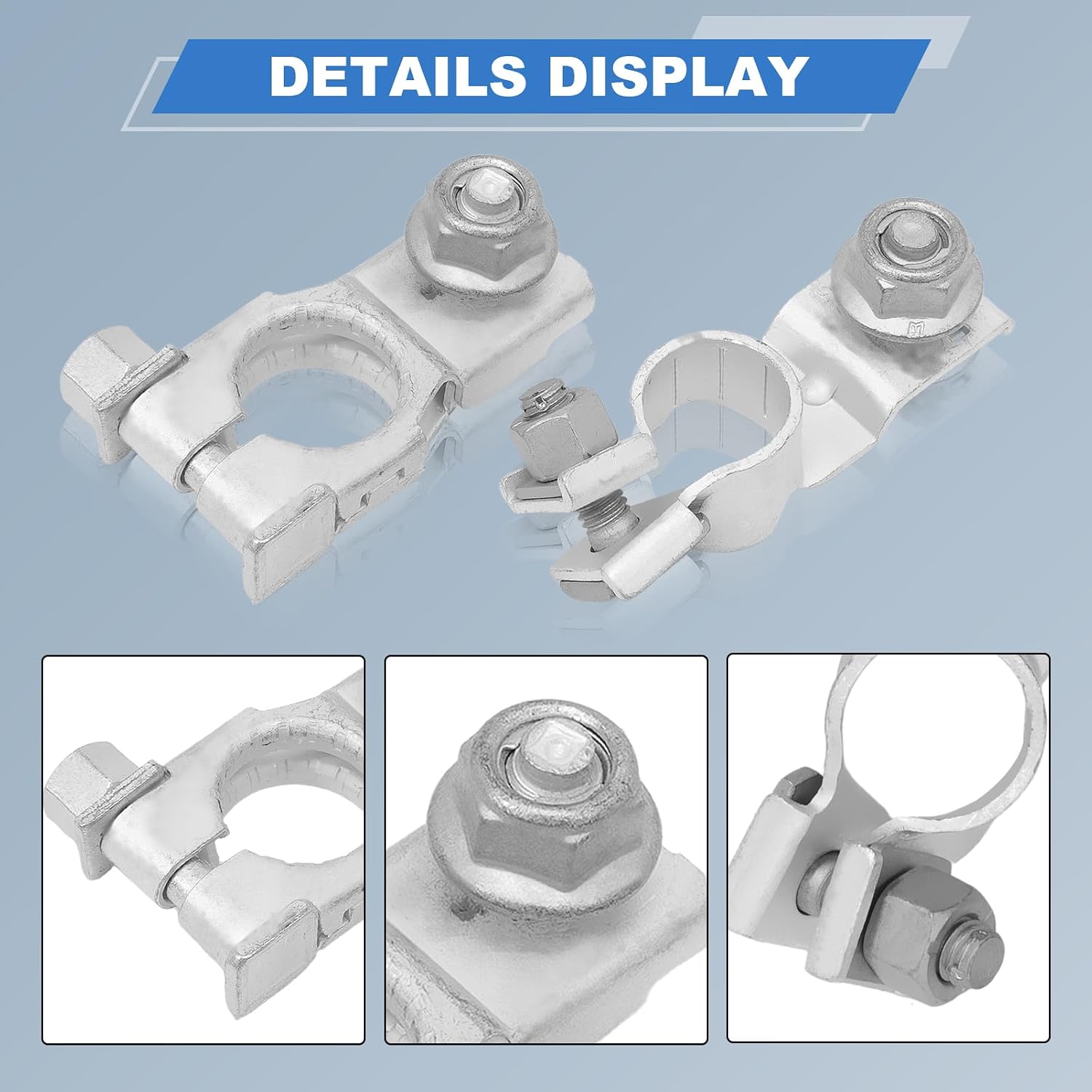 Positive & Negative Battery Terminal Assembly Compatible for 4Runner Corolla RAV4 2007-2023 Battery Terminal w/Nut Fit for Lexus 2002-2023 Replace#90982-05054 90982-06059