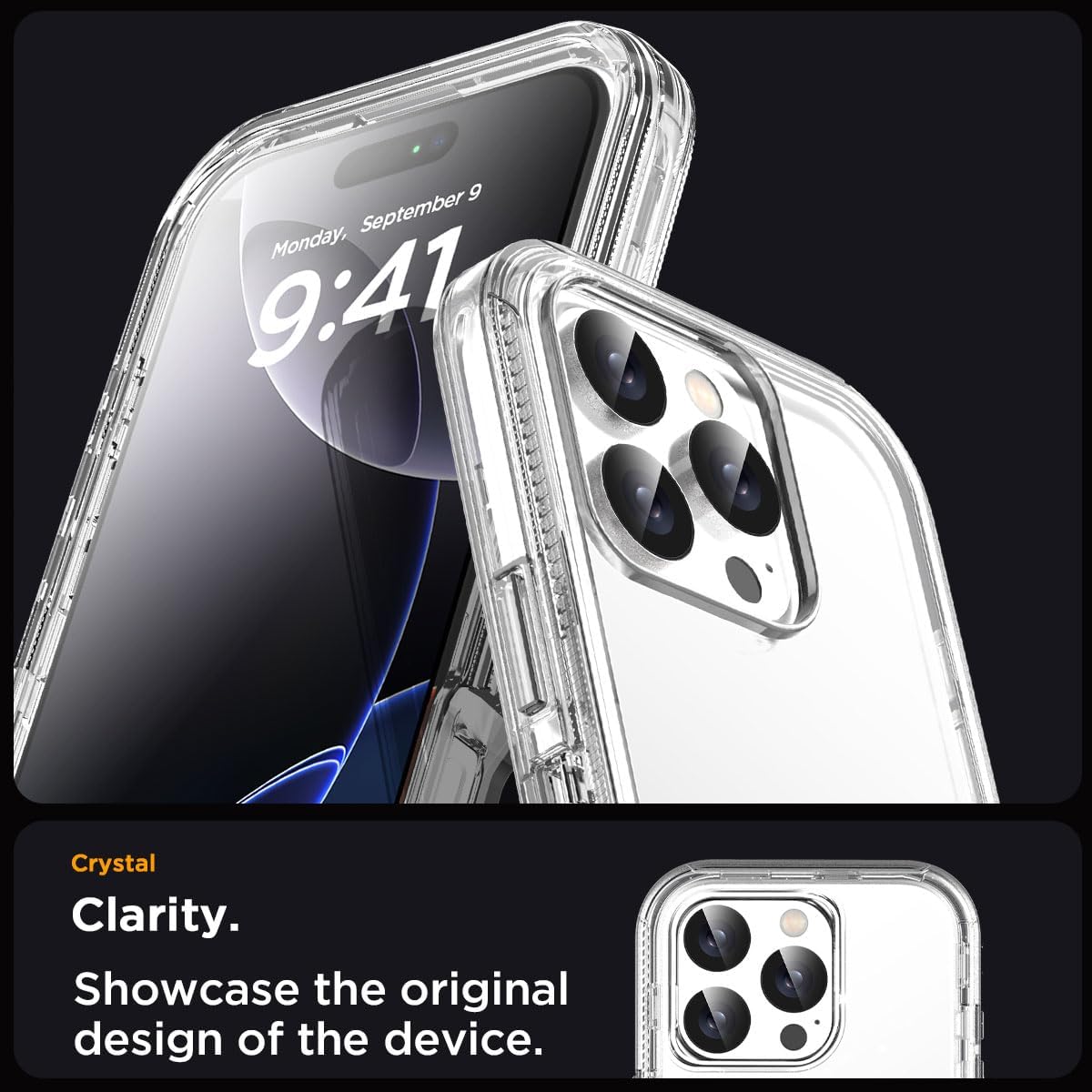 AICase for iPhone 16 Pro Max Case Clear Glitter Bling 3 in 1 Heavy Duty Drop Protection Full Body Rugged Shockproof/Dust Proof 3-Layer Military Protective Tough Durable for iPhone 16 Pro Max 6.9"_3 - Image 5