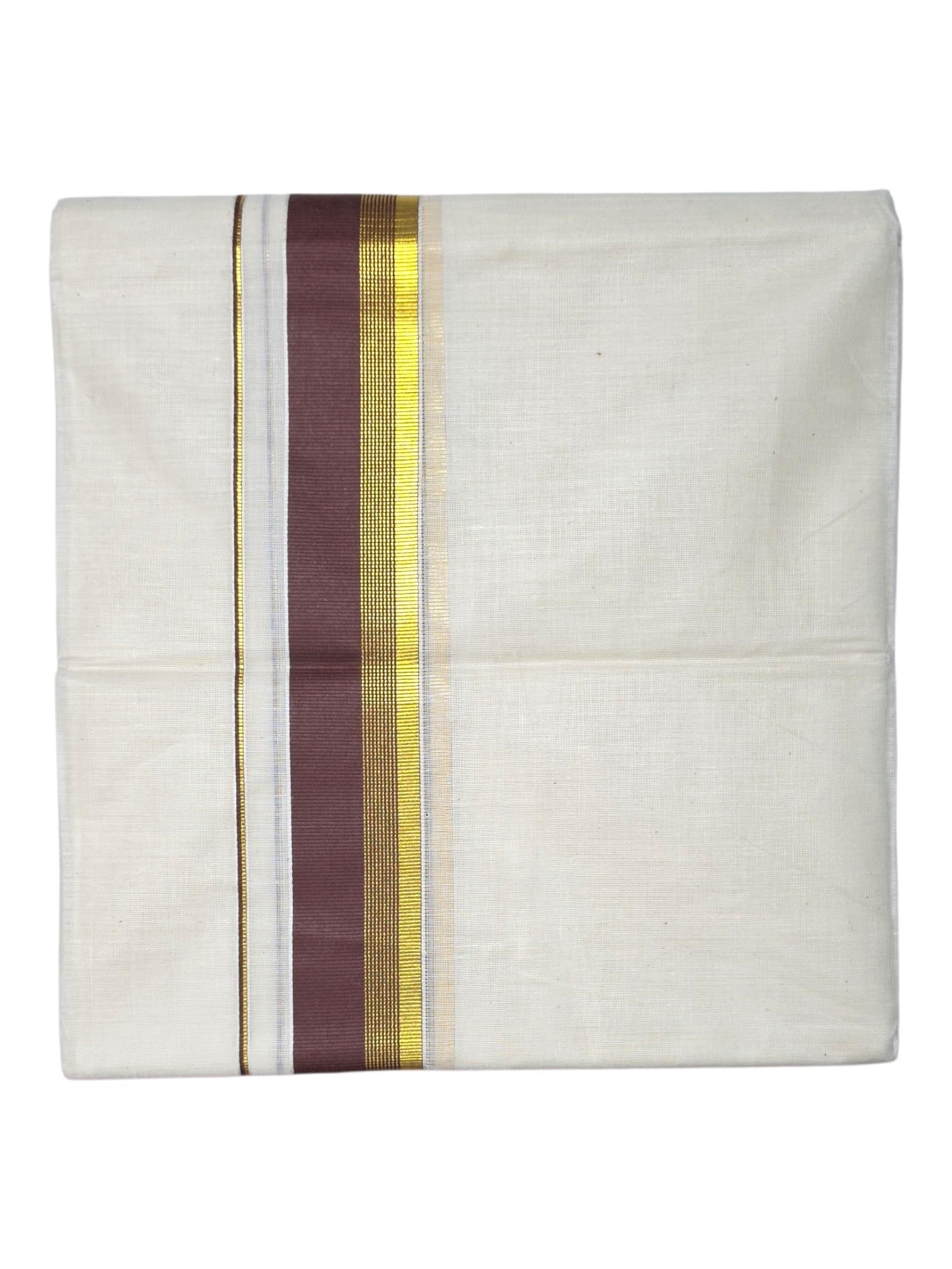 Mens Classic Kuthampully Double Mundu/Double Dhoti With Kassavu-image-20