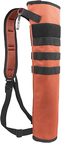 Vista 23 de KRATARC Carcaj de flechas de tiro con arco ligero para la espalda de doble uso plegable compacto con sistema Molle colgado para tiro al blanco