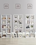 VASAGLE Bibliothèque, Étagère de Rangement 10 Compartiments, Meuble, Cube, pour Salon, Bureau, Chambre, Séparateur de Pièce, Style Scandinave, Blanc LBC168T14 - 7