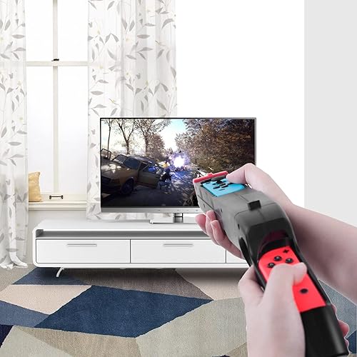 Miniatura 8 de HEATFUN Switch Hand Grip, controlador de juego compatible con Switch Games Wolfenstein 2 The New Colossus - Negro (paquete de 1)