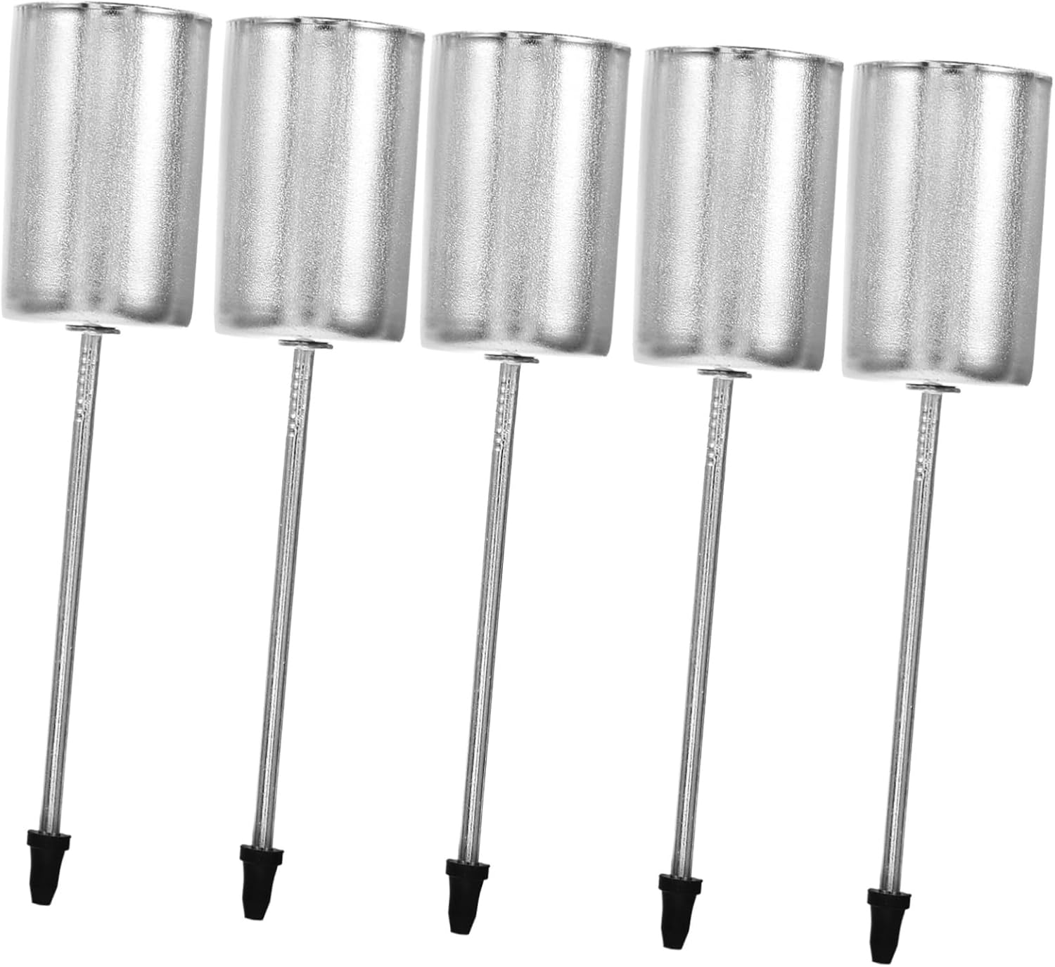 5Pcs Candle Holder Cups with Spike Iron Candle Containers for Christmas Tree Decoration Versatile Tabletop Holders Festive Centerpieces Silver