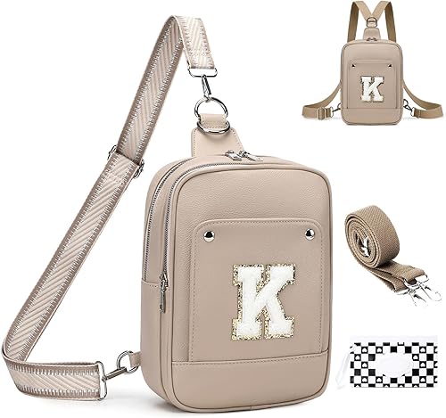 MYHOZEE Bolsa de pañales pequeña con inicial para mujer, con dispensador de toallitas, mini mochila para pañales para mamá, bolso bandolera,