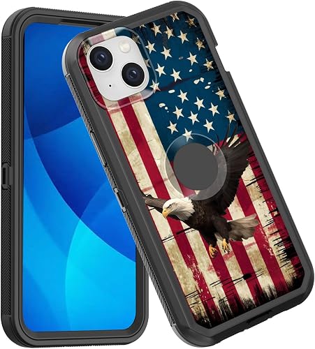 GFEWYTJYJ for iPhone 15 Plus Case,Shockproof 3-Layer Full Body Protection Rugged