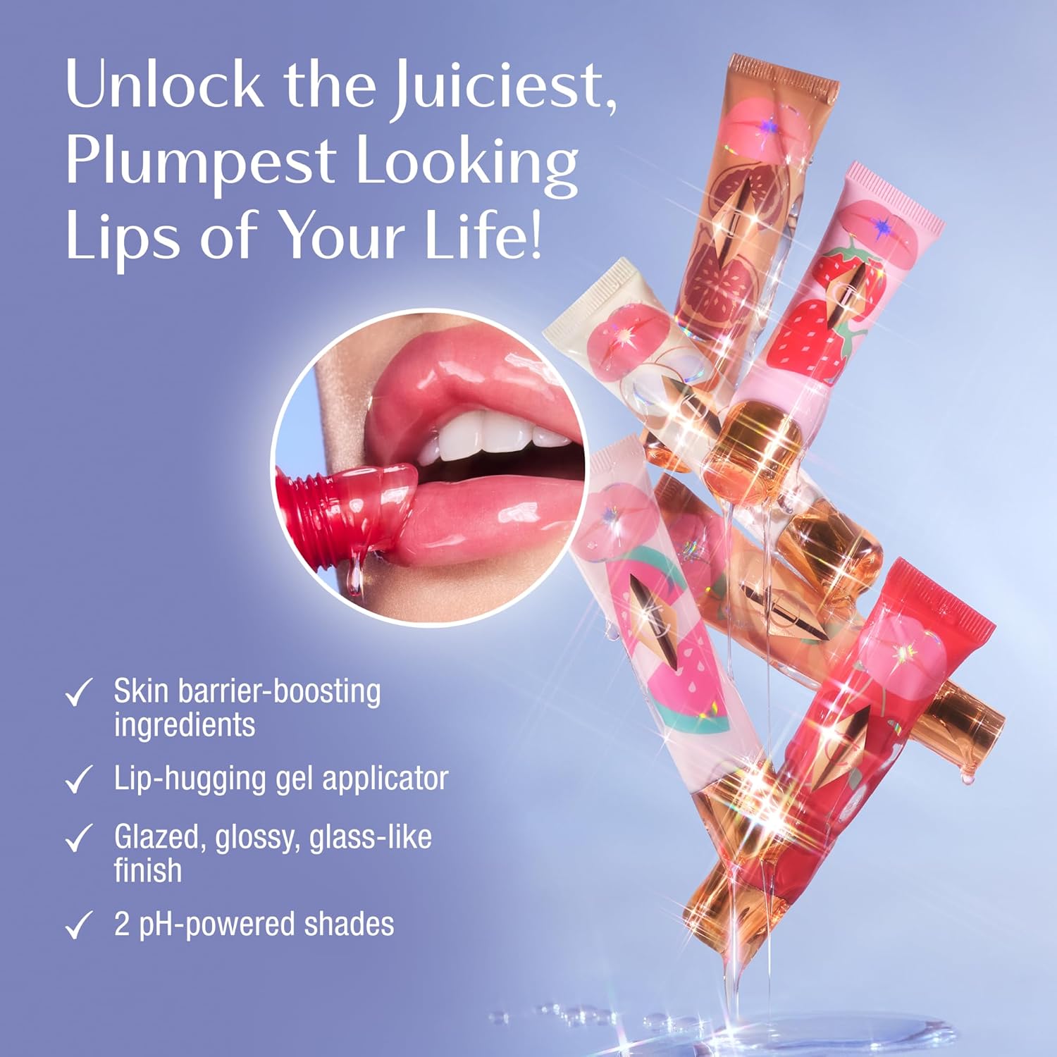 Charlotte Tilbury Healthy Glow Nectar Lip Oil - Sheer Tinted Lip Gloss Oil with Hyaluronic Acid & Vitamin E - Leaves Lips with a High-Shine Glaze & Lasting Hydration - Image 3