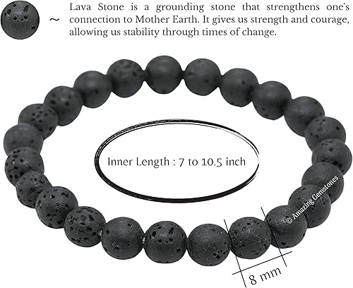 Vista 148 de Amazing Gemstone Crystal Bracelet for Women Men's Gifts - Protection Healing Crystal Bracelet - 8mm Gemstone Beaded Stretchable Bracelet Pulseras