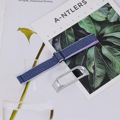 Miniatura 5 de Pulsera para Xiaomi Mi Band 4, banda elástica de repuesto tejida Sport Soft transpirable ajustable de 3.3 a 8.3 pulgadas con marco de metal para