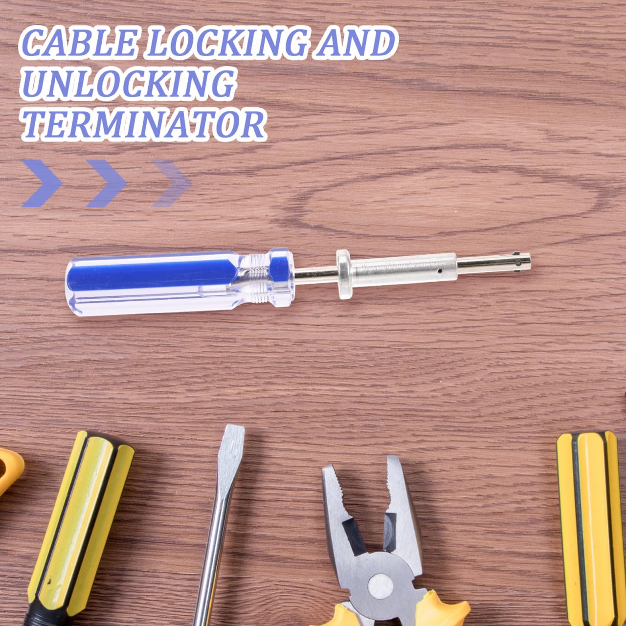 ULTECHNOVO 7 Inch Cable Locking Terminator Key Set for Coaxial Security Locking Tools Compatible with Pdi Inc and Corning Models