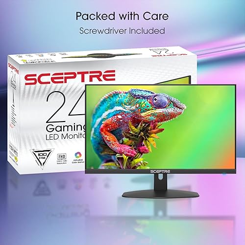Miniatura 3 de Sceptre Nuevo monitor para juegos de 24 pulgadas 100Hz FreeSync 2X HDMI 1X DP altavoces integrados, negro máquina 2026 (serie E248W-FW100T)