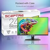 Sceptre Novo monitor de jogos de 61.0 cm 100Hz FreeSync 2X HDMI 1X DP alto-falantes embutidos, máquina preta 2026 (série E248W-FW100T) — imagem 3