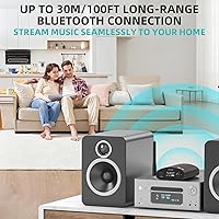 Vista 5 de 1Mii DS500 LDAC Bluetooth Hifi Receptor, Adaptador de audio Bluetooth 5.3 de largo alcance con DAC audiófilo, aptX HD y baja latencia, pantalla OLED