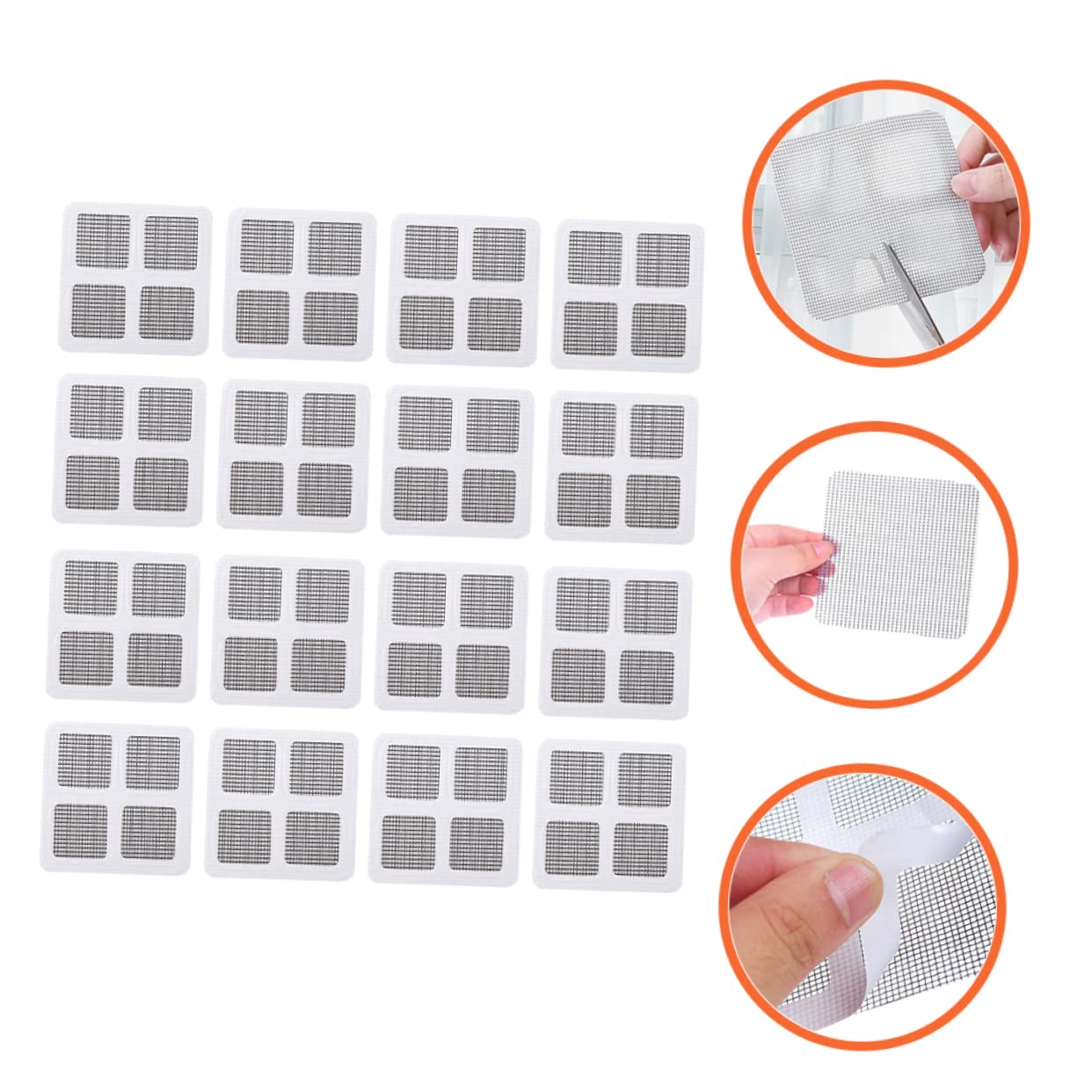 30sheets Adhesive Screen Patch Repair Kit for Window Screen to Use Mesh Tape