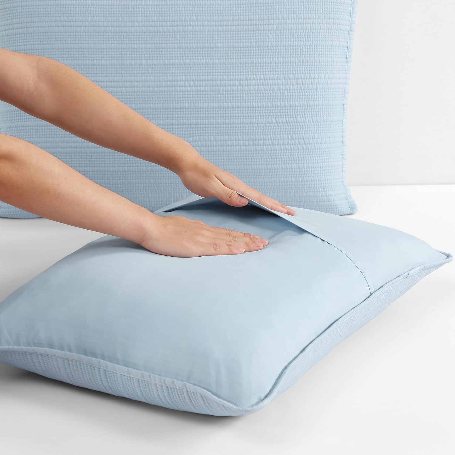 Caribbean Joe King Size Stonewashed Quilt Set, Soft, Lightweight Relaxed Style, Blue