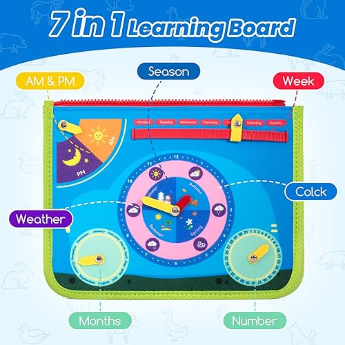 Miniatura 3 de Hely Cancy Tablero de actividades para niños pequeños, juguetes Montessori para bebés y niños de 0, 1, 2, 3, 4, 5 años, libro ocupado, automóvil,