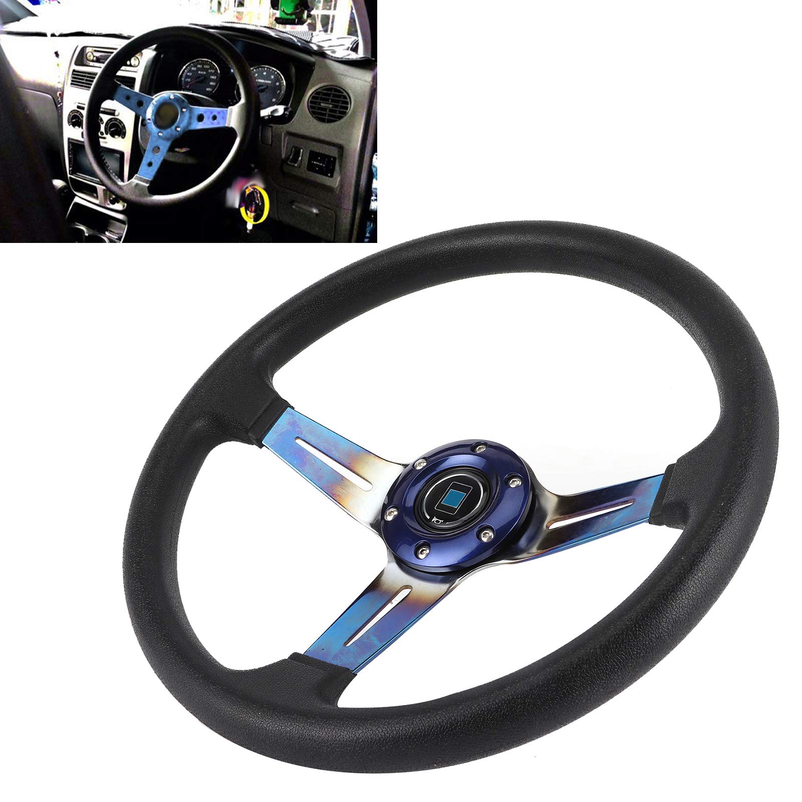 Yinhing 13,4-calowa Sportowa Kierownica Typu Drifting Wysokiej Jakości Aluminiowe Akcesorium Wyścigowe Ulepszony Chwyt Lekka Konstrukcja Kontrola Zapewniająca Osiągi w Samochodach Wyścigowych