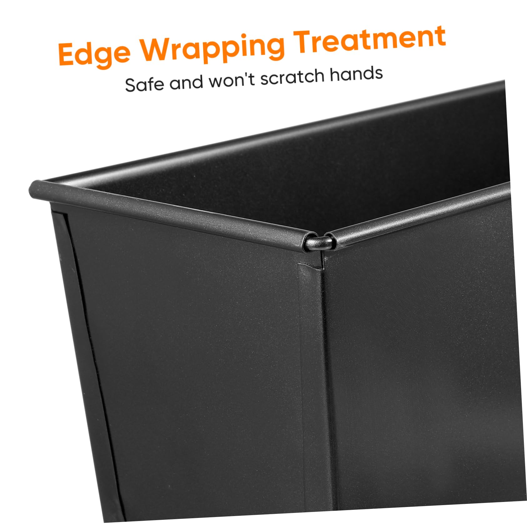 Angoily 5fori Teglia per Pane in Inox Rettangolare con Coperchio Stampo Antiaderente per Toast e Pane Design Facile da Pulire Colore Nero Peso