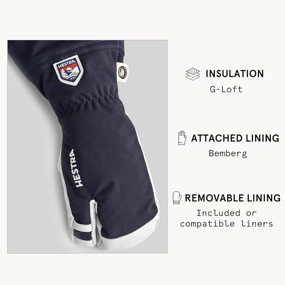 Amazon | HESTRA ヘストラ HELI SKI 3-FINGER (280Navy) スキー