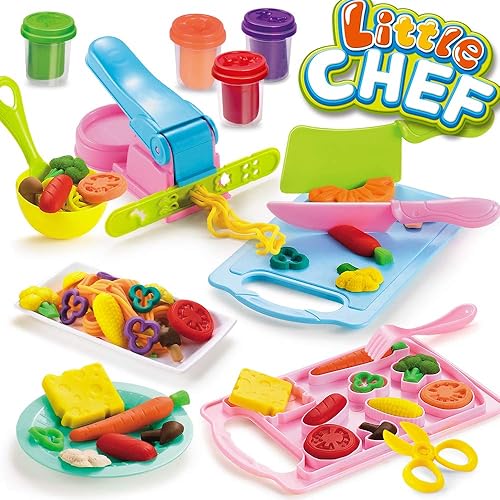 Miniatura 4 de Juguetes de masa de color para niños Creaciones de cocina Little Chef Juego de masa de color