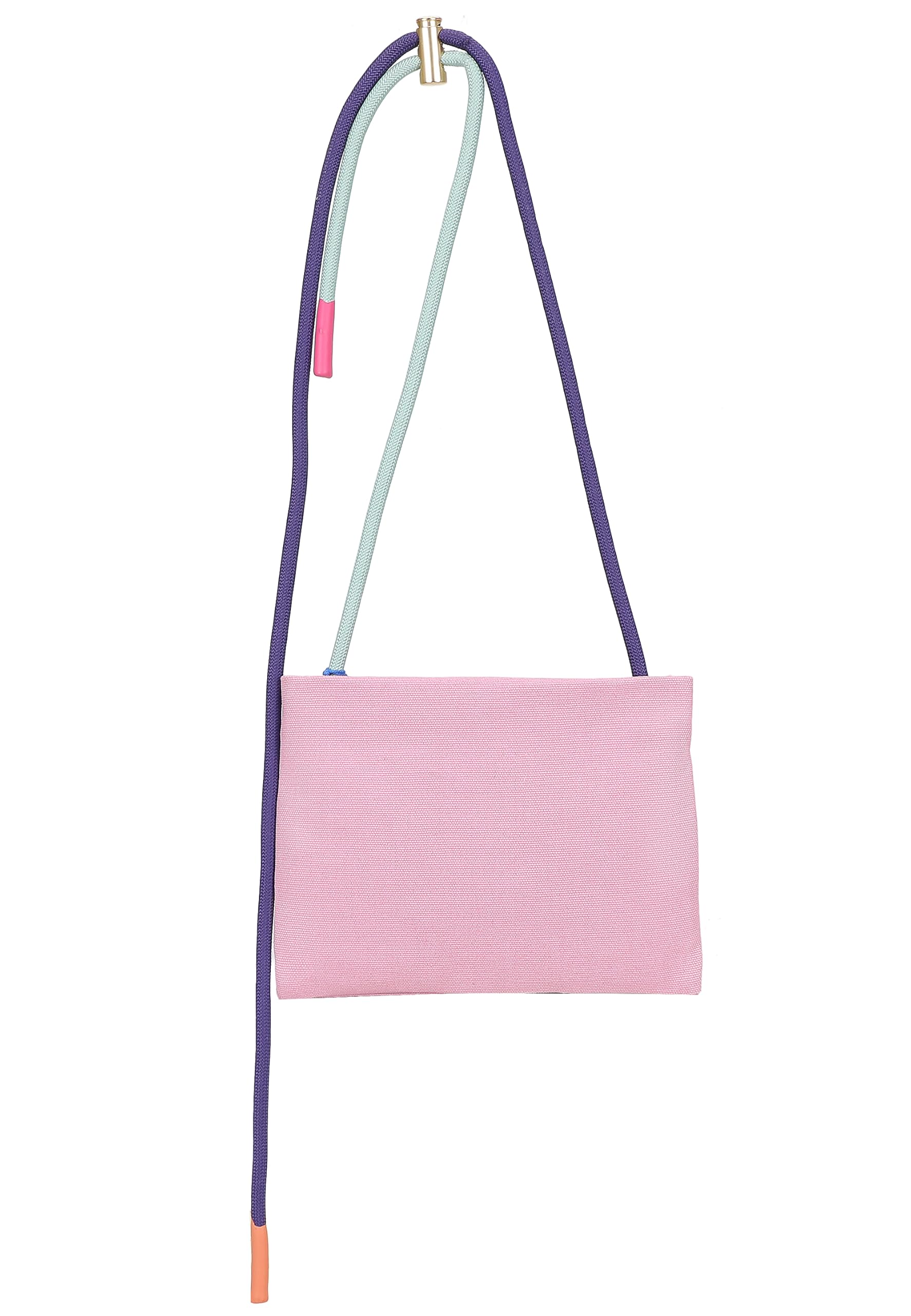 Fritzi x Frida Kahlo ME Limited Crossbody Tasche Damen Umhängetasche Canvas Reißverschluss Innenfach Steckfach Schultergurt Freizeit 17,5 x 24 x 1 cm – Lila, Türkis, Hellblau, Rosa, Olivgrün