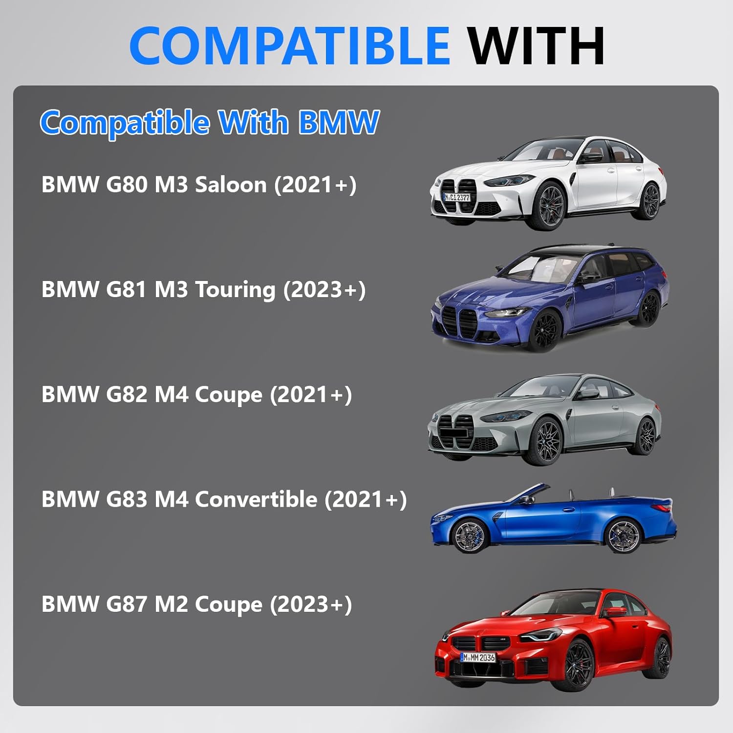 Wheel Arch Aluminum Plates/Enhanced Clearance Front Liner Kit for BMW G80 M3 Saloon(2021+), G81 M3 Touring(2023+), G82 M4 Coupe(2021+), G83 M4 Convertible(2021+), G87 M2 Coupe(2023+)