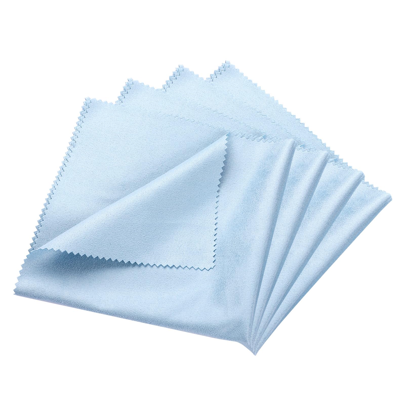 4 Pcs Instruments Cleaning Cloths, 11.8x11.8 inch Microfiber Clean Cloth Universal Instrument Plush Polishing Cloths Soft Lint Free Guitar Cleaning Cloth for Flute Violin Trumpet Sax(Blue)