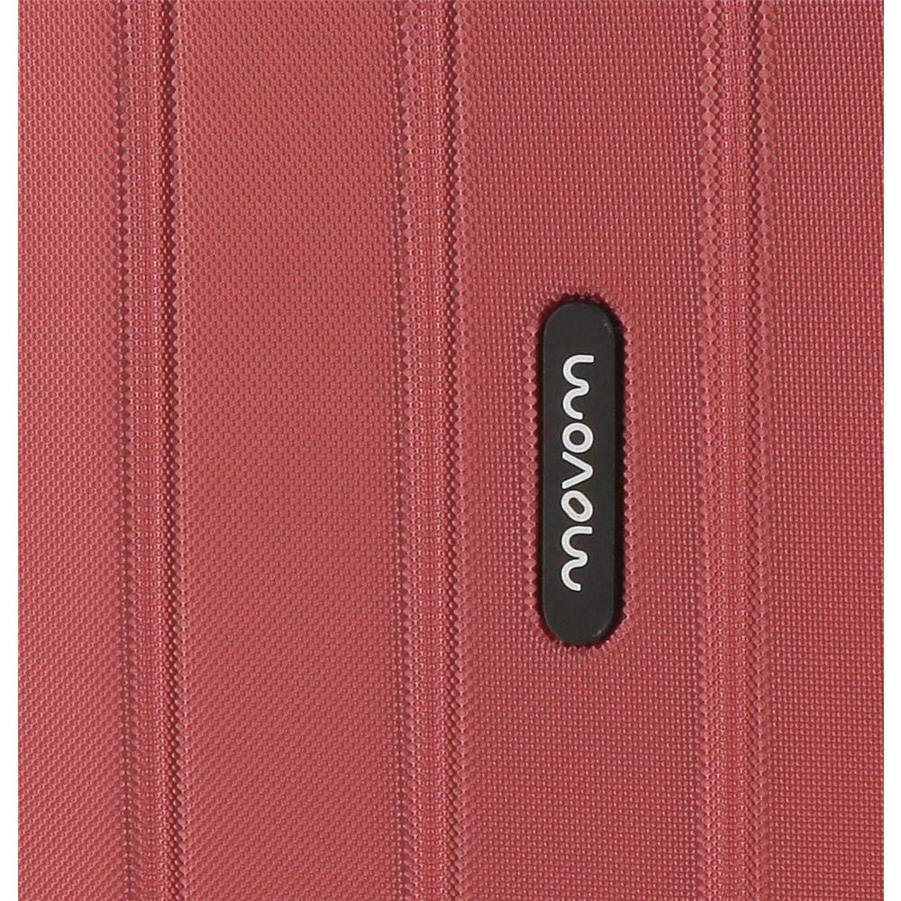 Movom Joumma Bags drewniana walizka kabinowa, średnia, duża i zestawy, sztywny zamek ABS TSA, 4 podwójne kółka, wysuwany bagaż podręczny, czerwony, 55 cm, Walizka kabinowa Extensible