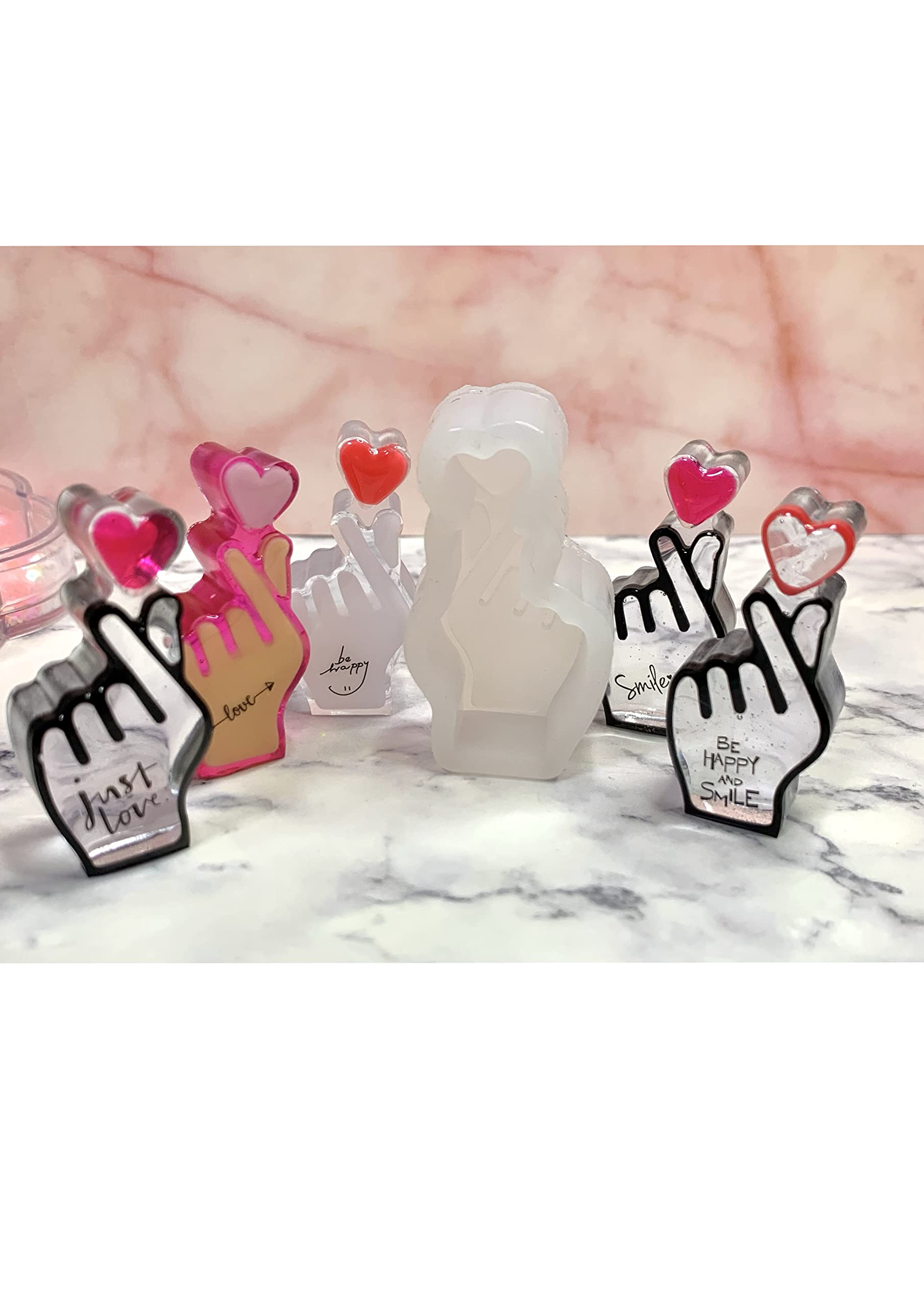 指ハート♡シリコンモールド Amazon.co.jp: 指ハート シリコンモールド レジンモールド