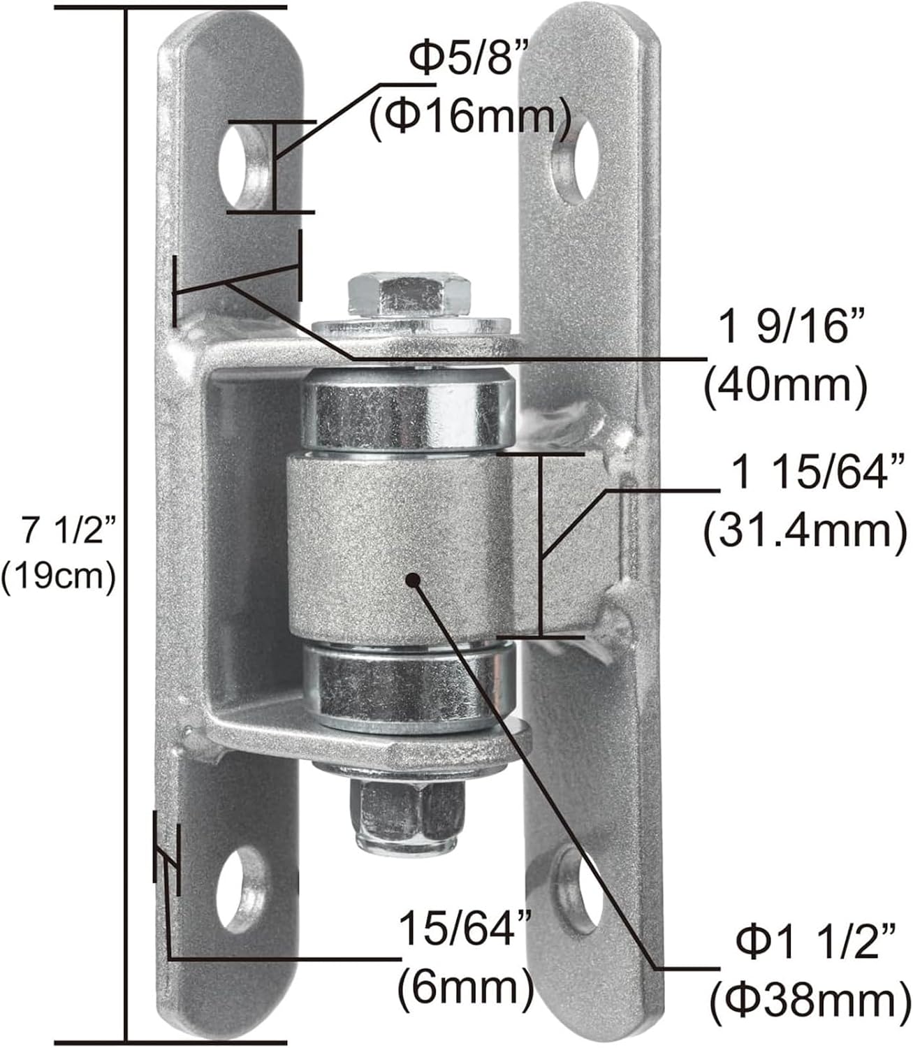 Heavy Duty Sealed Bearing Gate - Bolt-On 1100lb Capacity Hinges for Driveway