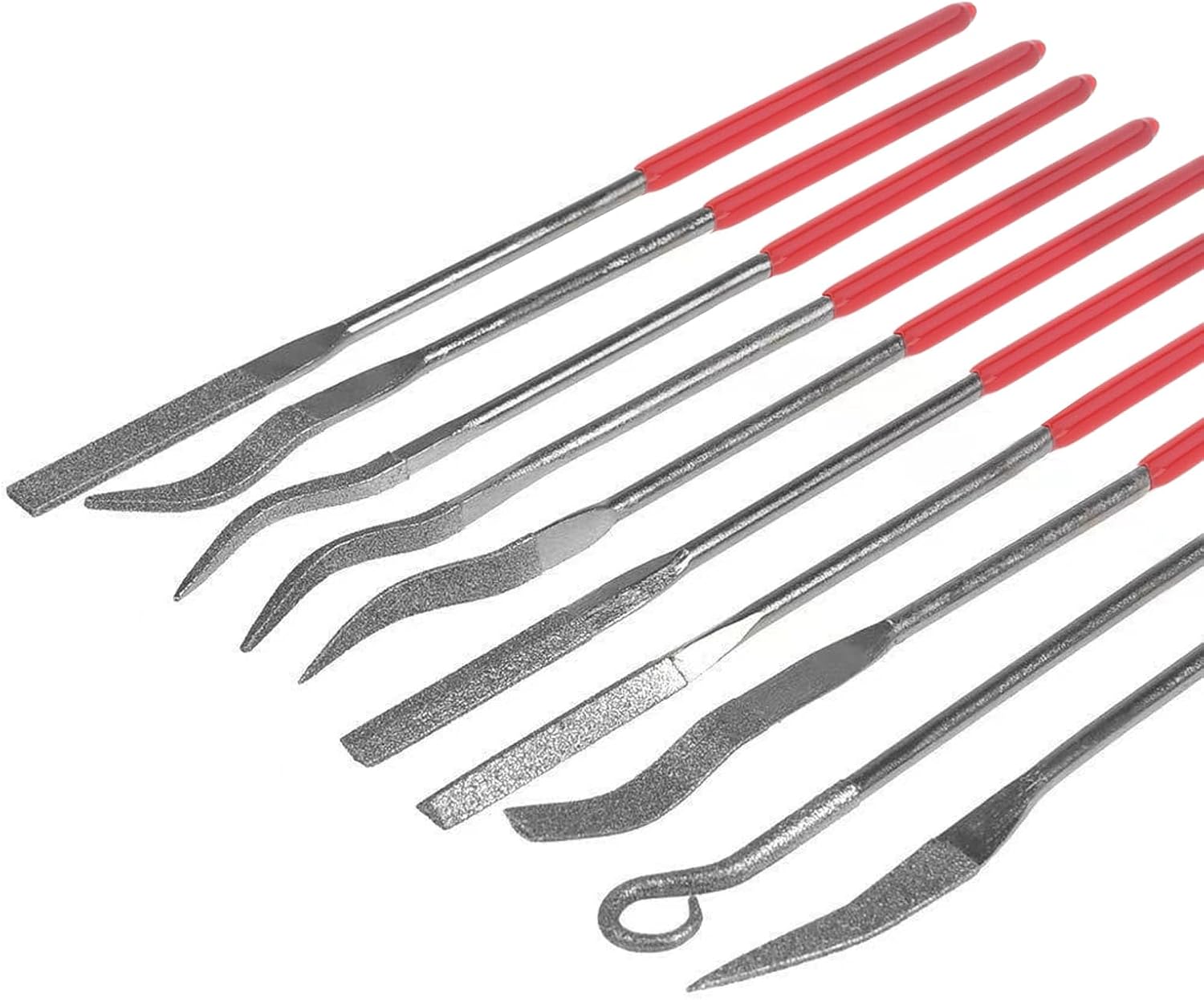 10Pcs Diamond Files, Diamond Mini Needle File Set, Woodworking Grinding and Polishing Fine Tooth File Set, Hand Metal Tools for Wood, Metal, Ceramic, Stone, Jewelry