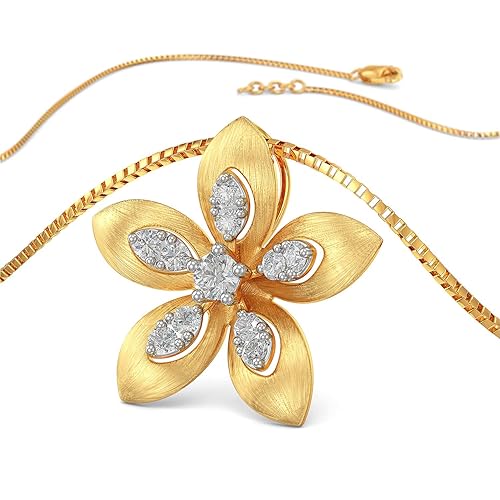 18k (750) Yellow Gold and Diamond Pendant for Girls